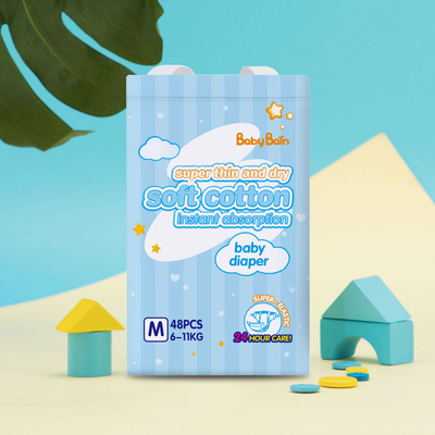 Ngăn ngừa rò rỉ 3D Tã lót cho bé dùng một lần thoáng khí Siêu mềm