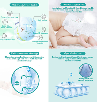 Chất liệu 100% cotton Tã cho bé dùng một lần Quần mềm cho bé