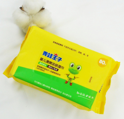Khăn ướt 80 Đếm Khăn ướt Trẻ em mềm mại không dệt có nắp đậy cho khăn ướt dùng một lần