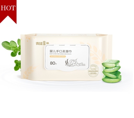 Khăn ướt em bé có thể phân hủy sinh học OEM 99,5 Khăn lau gốc nước tinh khiết