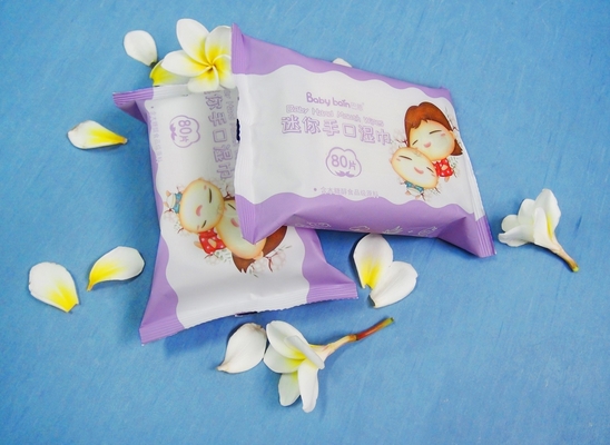 Không có hóa chất Làm sạch Mặt Khăn ướt Nước hữu cơ Mềm mại Khăn ướt cho Bé