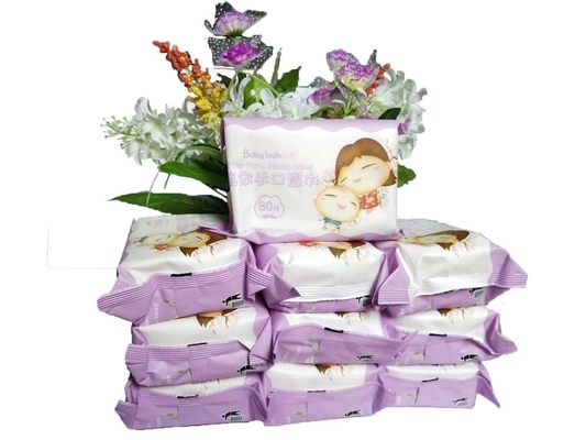 Không có hóa chất Làm sạch Mặt Khăn ướt Nước hữu cơ Mềm mại Khăn ướt cho Bé