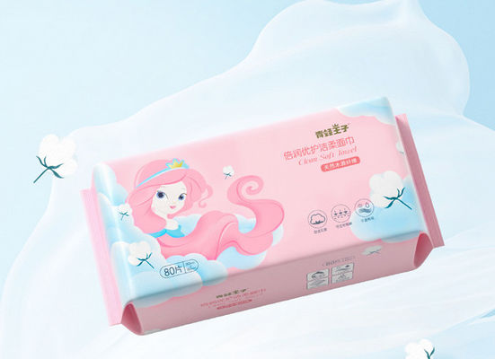 Có thể phân hủy sinh học Khăn mặt sạch dùng một lần Bông khô Khăn giấy khô và ướt để làm sạch