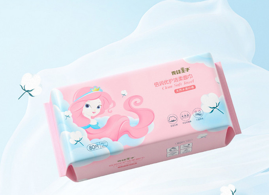 Bông mềm tùy chỉnh dùng một lần Khăn mặt làm sạch hàng ngày để sử dụng khô và ướt