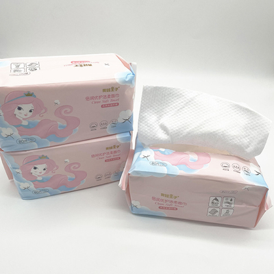 Khăn mặt mỹ phẩm 100% cotton Khăn mặt dùng một lần Khăn lau khô 80 cái