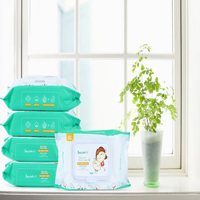 Mẫu miễn phí Bông mềm Khăn lau chăm sóc trẻ em có thể phân hủy sinh học Khăn lau nước 99,5 Khăn lau trẻ sơ sinh