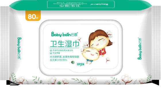 Baby Organic Ultra Softly Khăn ướt dùng một lần Cồn OEM tùy chỉnh miễn phí