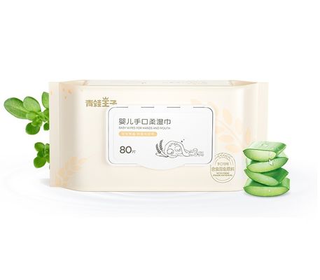 Soft Care Fragrance Free Sơ sinh Miệng Mũi Lau ướt Spunlace Hữu cơ tự nhiên