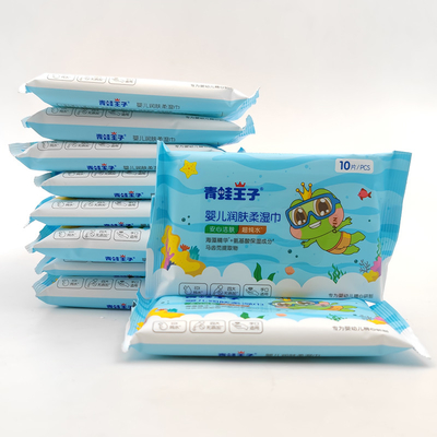 Soft Care Fragrance Free Mũi trẻ sơ sinh Wet Wipe Spunlace Organic Natural