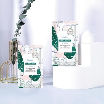 Khăn giấy ướt không dệt dùng một lần Spunlace tùy chỉnh Khăn ướt dày cho bé