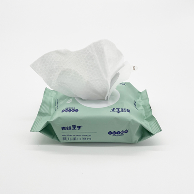 100ct Vải tự nhiên Khăn ướt trẻ em có thể phân hủy sinh học hữu cơ tươi