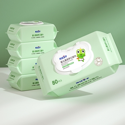 Nhãn hiệu riêng tùy chỉnh Vải tự nhiên bằng tre không mùi Khăn lau nước cho em bé có thể phân hủy sinh học