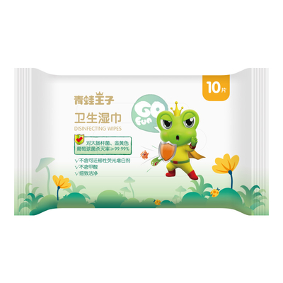 10 cái Giá rẻ Dùng một lần Nhãn hiệu riêng Nhạy cảm Oem Nước lau tay và miệng cho bé khăn ướt