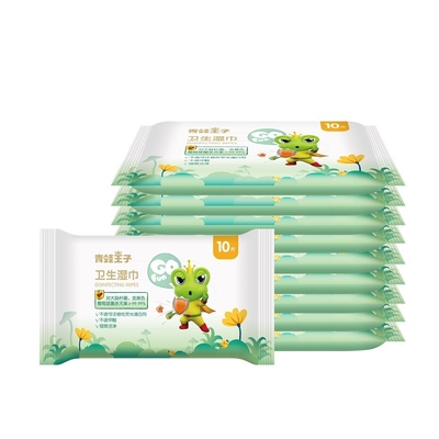 OEM 72 chiếc Giá rẻ không dệt Chăm sóc trẻ sơ sinh Bông có thể phân hủy sinh học Khăn ướt dùng một lần cho bé Khăn ướt không cồn cho bé