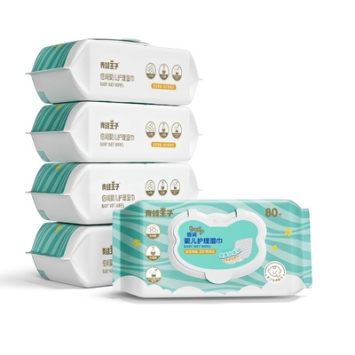 Khăn lau trẻ em có thể phân hủy sinh học giá thấp Khăn ướt cho trẻ em 99,9% gốc nước Khăn lau trẻ em không mùi nhạy cảm