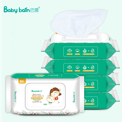Gói đơn hộ gia đình Khăn ướt dùng một lần Vải không dệt để làm sạch tay