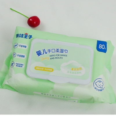 OEM Pure Water Hữu cơ có thể phân hủy sinh học Khăn lau dùng một lần 80 CÁI để chăm sóc da em bé