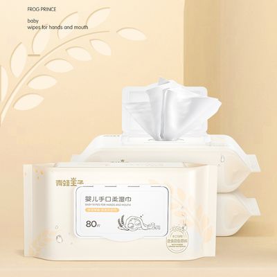 80 chiếc mỗi túi Vải tự nhiên Khăn ướt trẻ em có thể phân hủy sinh học Hữu cơ