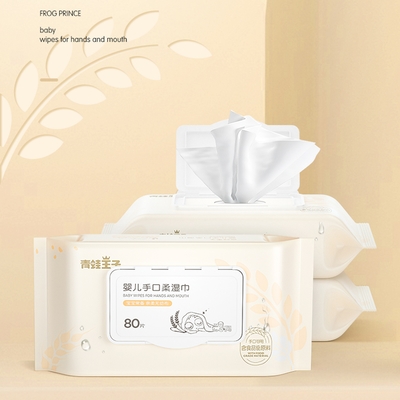 80 cái mỗi túi Vải tự nhiên Khăn ướt trẻ em có thể phân hủy sinh học Khăn ướt hữu cơ cho trẻ sơ sinh