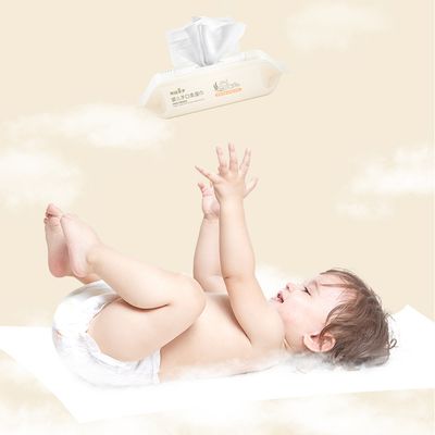 Khăn giấy không dệt Spunlace dùng một lần tùy chỉnh Khăn ướt dày cho bé