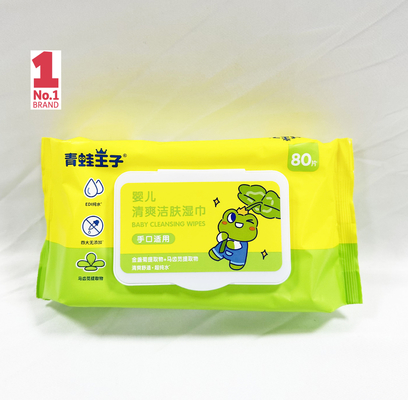 Logo riêng OEM Khăn ướt khử trùng tay 50 chiếc không có cồn
