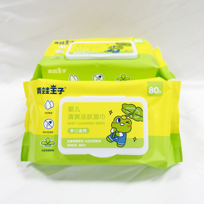 Logo riêng OEM Khăn ướt khử trùng tay 50 chiếc không có cồn