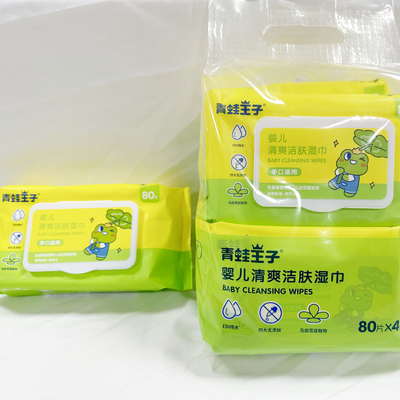 Logo riêng OEM Khăn ướt khử trùng tay 50 chiếc không có cồn