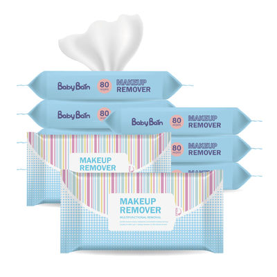 Khăn lau tẩy trang không mùi thơm Khăn lau ướt dùng một lần Dịu nhẹ cho mọi loại da