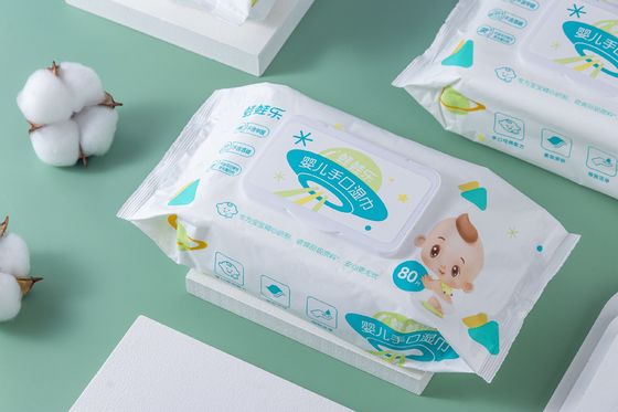 Làm dày khăn lau nước trẻ em có thể xả tự nhiên mà không cần cồn nhựa cứng để làm sạch