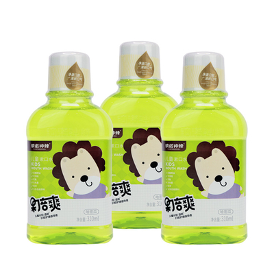 Trong suốt 310 ml Hương trái cây đóng chai Nước súc miệng Trẻ em Nước súc miệng Chăm sóc răng miệng