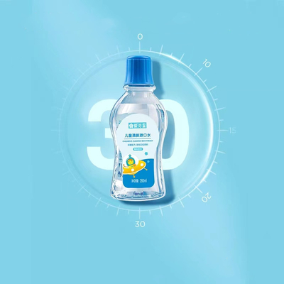 Dụng cụ vệ sinh răng miệng dành cho trẻ em Hương vị trái cây Nước súc miệng làm sạch nhanh 30S