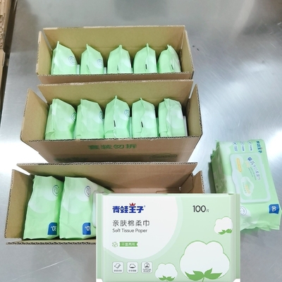 Làm sạch da mặt Chăm sóc da không dệt Khăn ướt Khăn giấy khô cho trẻ sơ sinh