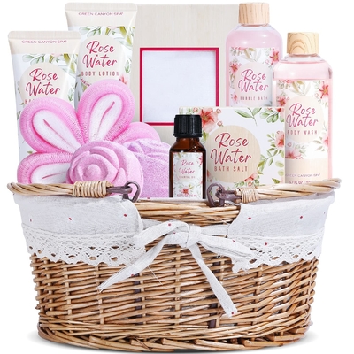 8 cái Muối tắm Bộ quà tặng với dầu Argan Bom tắm bằng gỗ Muỗng muối Epsom