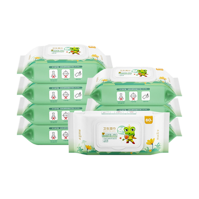 Khăn ướt dùng một lần không chứa cồn Công thức cân bằng độ pH Bao bì độc đáo
