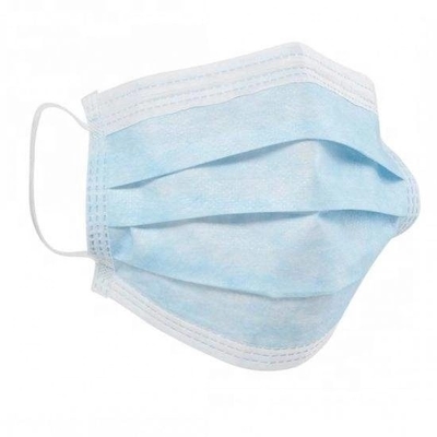 Blue White 3 Ply Non Woven Face Mask Gói Đơn Dùng một lần cho Cá nhân