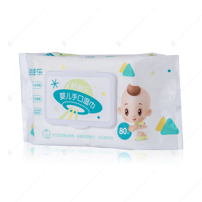 Vải liên kết nhiệt Khăn ướt lau tay và miệng dùng một lần 50gsm Không chứa cồn